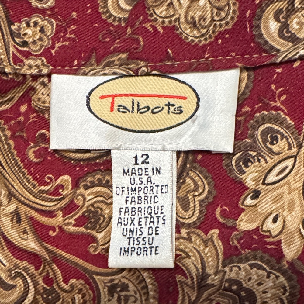 Silk and Wool Paisley Print Women's Blouse - Picture 4 of 5